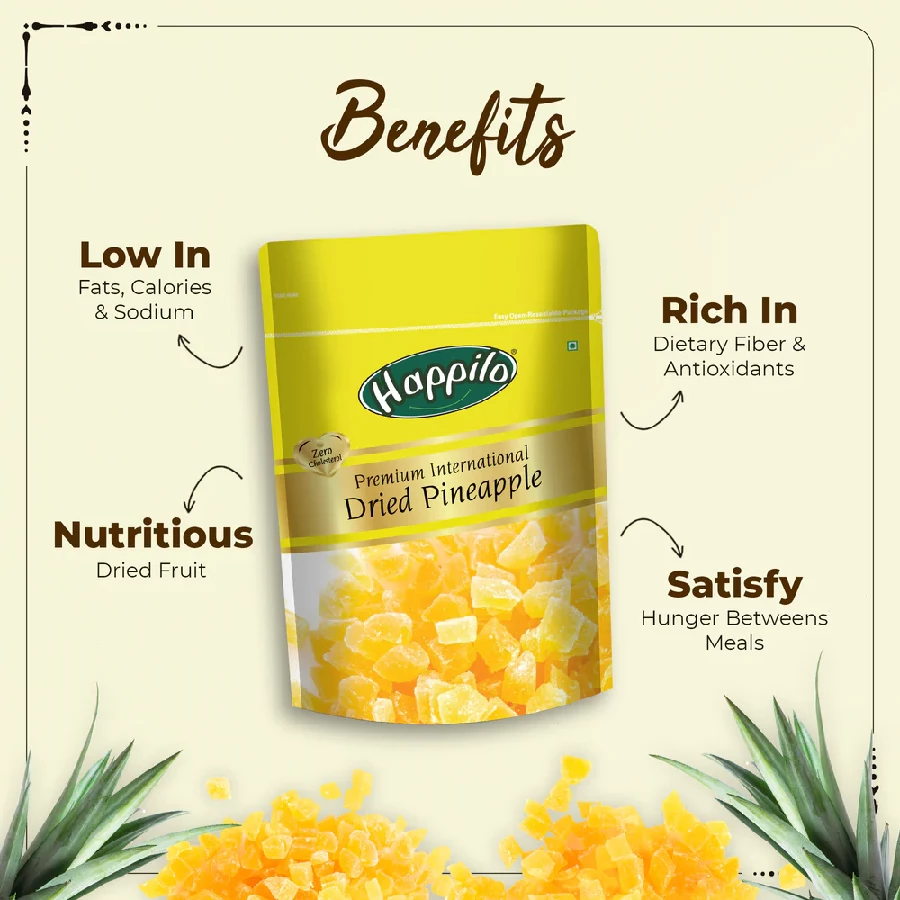 Happilo Premium International Dried Pineapple, 200 g-5.webp